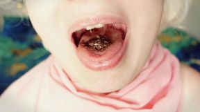 Braces Fetish - Close up Eating Mukbang Video Asmr with Great Sounds