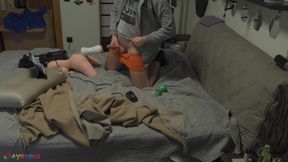 Fucking My Cock with Fuck Machine and Cumming From It!