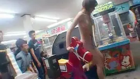 Naked japanese pornstar with nice breasts is playing with her cave