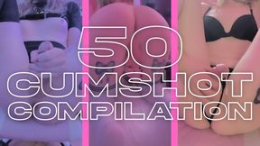 Trans girl cums 50 times in over 30 minutes (Mega Cumshot Compilation!)