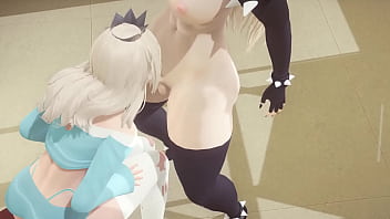 Mario Bross Hentai - Rosalina x Bowsette Futanari Hardsex - Japanese Asian Manga Anime Game Porn