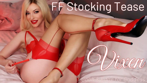 Fully Fashioned Stocking Tease Vixen- Goon Edge for Nylon, Lingerie, High Heel Goddess Emily Marilyn
