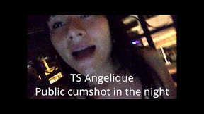 masturbation and cum in public on a balcony