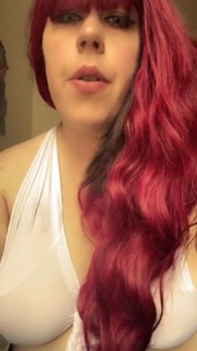 Bbw girl With red hair, she smokes sexy and gets excited thinking about you