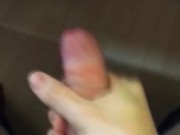 Precum & Cum Pouring Down My Swolen Mushroom Tip