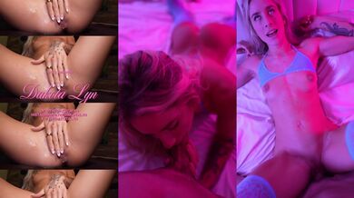 Naughty blonde roomie sneaks in to suck and fuck her lucky roommate hard fast
