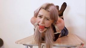 Astrid Hogtied for viewing Pleasure