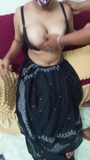 My wife suddenly walked in and got angry while i was fucking the maid.THREESOME FUCKED.