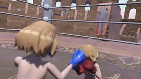 (MMD) Serena VS Serena Pokemon Mirror Boxing Match Catfight