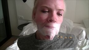 Scandinavian Blonde All Gagged Up!