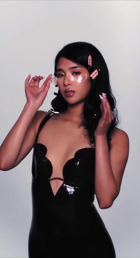 Petite Filipina hottie teases her perky boobs and tiny ass in a