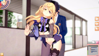 [Hentai Game Koikatsu! ]Have sex with Big tits Genshin Impact Fischl.3DCG Erotic Anime Video.
