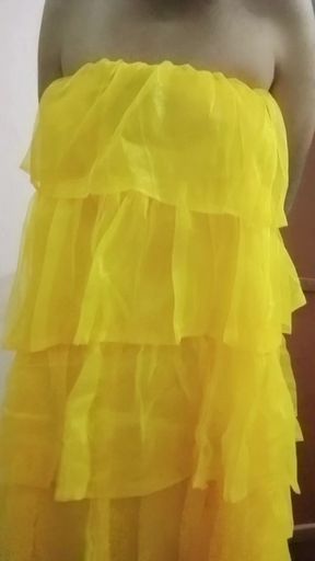 Indian Gay Crossdresser Gaurisissy xxx sex in yellow Lehenga
