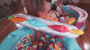 candy loving sluts play with their gaping assholes and pussies