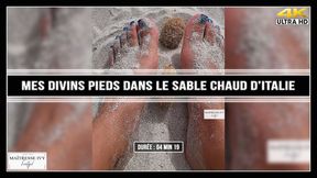 Mes divins pieds dans le sable chaud d'Italie 4K