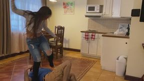 Alexandra's First Time Ballbusting