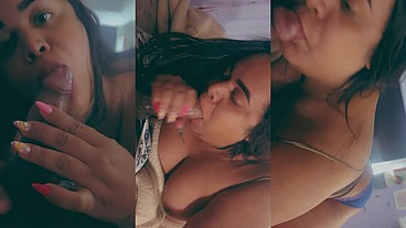 BlowjobqueenTs - 27 cm do cafuçu gostoso não cabe na boca da travesti gulosa