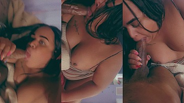 BlowjobqueenTs - 27 cm do cafuçu gostoso não cabe na boca da travesti gulosa