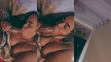 BlowjobqueenTs - 27 cm do cafuçu gostoso não cabe na boca da travesti gulosa