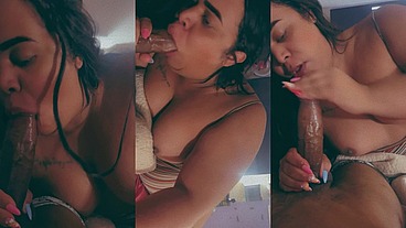 BlowjobqueenTs - 27 cm do cafuçu gostoso não cabe na boca da travesti gulosa