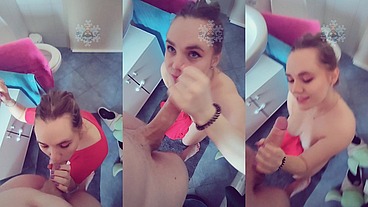Good morning blowjob in the bathroom ?