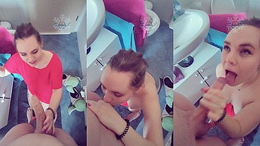 Good morning blowjob in the bathroom ?