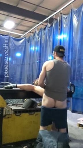 Can You Hear the Guy Who Almost Caught Us? Banging the flexible chick at work