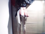 Cosplayer girlfriend fucked from behind. Japanese girl dances and fucks