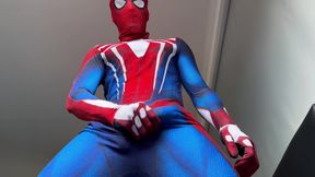 Peter Parker? Horny Spiderman Shoots Webs of Semen