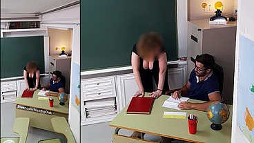 Estos profesores despues de dar clase a sus alumnos se ponen a follar en la universidad