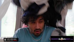 MommyBlowsBest - Frisky Monster Tits Stepmom Gets Frisky And Gets Titty Fucked Hard