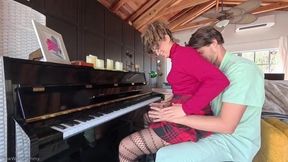 Unexpected Encounter with My Piano Instructor: A Steamy Lesson