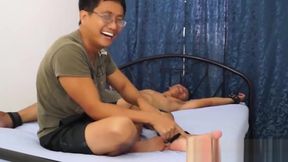 Asian Boy Lance Tied and Tickled