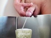 I treat the teen to a glass of warm piss. She loves pissing and drinking