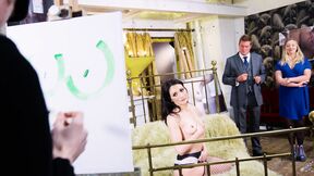 Doggy & pile driver anal fuck with Valentina Bianco at art studio