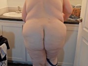 Caught the plumber sniffing my dirty panty In laundry, - (bbw ssbbw, Fat ass, big butt, thick ass)