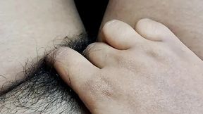 Sexy Hairy Pussy rubbing video in bedroom