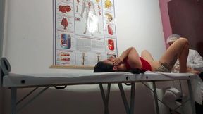 Gynecologist sticks finger in patient's anus and pounds her!