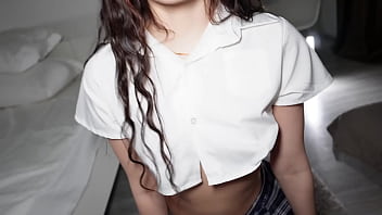 Innocent Russian teen gets dominated and takes a thick facial