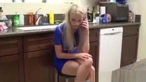 teen 18+ wedgie spanked otk&on her barebottom for being rude to her Step mother