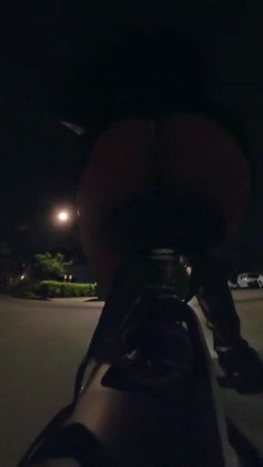 Riding dildo on bike in public - caught   Clip 2