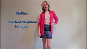 Reluctant StepMom Handjob - MoRina taboo hesitant MILF topless