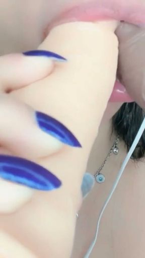 ASMR INTENSE SEXY LATINA EMANUELLY RAQUEL BLOWJOB ON 2 DILDOS BBC DIRTY TALKING CUM IN MOUTH   Clip 2