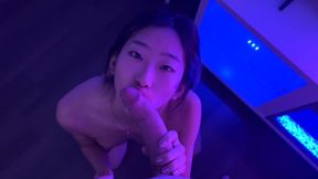 Perfect Body Asian Teen Raya Steele Sucks My Dick&#x1F346; And Lets Me Cum On Her Pussy&#x1F32E;&#xFE0F; And Face.