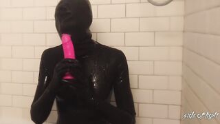 Spandex Catsuit Trans in Douche - Spandex - Vid four