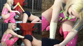 Sadistic Female College Student Anal Gape Masochistic Man with Her Fingers, a Bat, and Her Fist