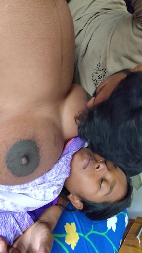 Pregnancy mein bhabhi ki boobs mein bahot khujli ho rahi thi unke pati ne boobs chatkar unki khujli mitai - desi&hellip;   Clip 1