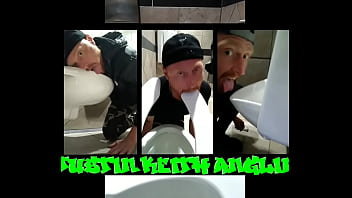 Faggot Justin Exposed Licking Public Toilets