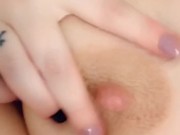 Quick Hard nipple play in the bath! Bri bbw