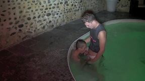 latino twin kfucked in public swimmign poon by the blond top kameron frost